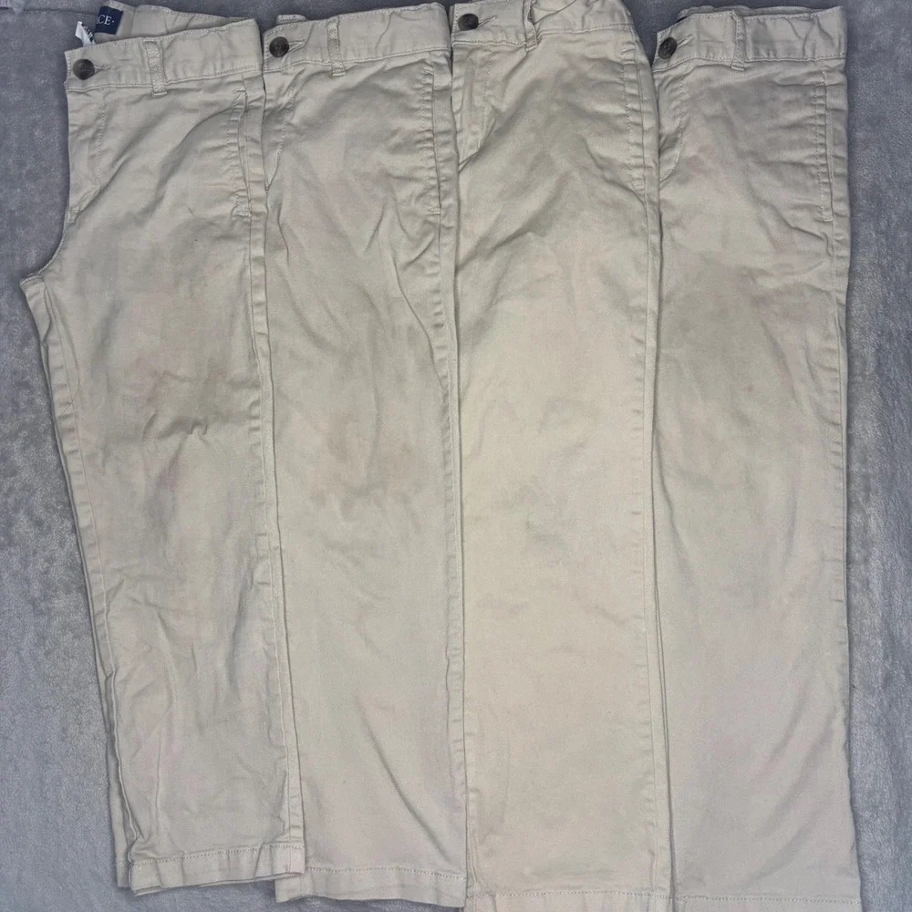 Childrens Place Boys Khaki Chino School Uniform Pants Bundle Size 6 Lot of 4